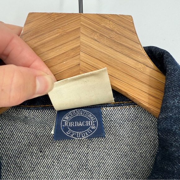 Vintage Jordache Denim Oversized Jacket Western Rodeo Ranch Custom Suede M - Picture 5 of 12